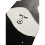 Ride Junior's Lowride Snowboard 2025 - A black snowboard with a white logo and text on top of it.