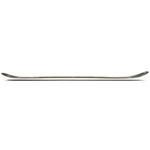 Ride Manic Snowboard 2025 - A snowboard with a brown base and white accents on the top sheet, featuring a distinctive logo in the center of the board.