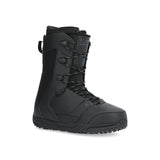 Ride Orion Snowboard Boot 2025 - Black snowboard boots with a textured pattern on the toe and heel areas, featuring laces and a black sole.