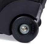 Ride The Perfect Snowboard Bag 2025 - A black snowboard bag with a white logo on the side and a handle at the top.