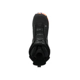 Ride Women's Sage Snowboard Boot 2025 - A black snowboard boot with a subtle pink and orange pattern on the toe cap.