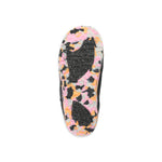 Ride Women's Sage Snowboard Boot 2025 - A black snowboard boot with a pink and grey patterned design on the upper portion.