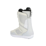 Ride Women's Sage Snowboard Boot 2025 - A white snowboard boot with a black strap and a mesh panel on the side.