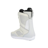 Ride Women's Sage Snowboard Boot 2025 - A white snowboard boot with a black strap and a mesh panel on the side.