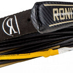 Ronix - 727 Pro Foil Combo Rope 2024 is black with white stitching and a yellow plastic tip.