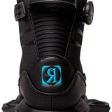 Ronix - Ankle straps are black with white lettering, boot is all black.