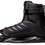 Ronix - Anthemic black wake boot with a blue logo on the side and a strap around the top.