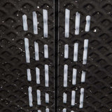 Ronix Flyweight Pro DNA Wakesurf Board 2024 - A black wakesurf board with a diamond pattern on its bottom and a white logo that reads "DNA" in the center.