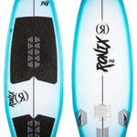 Ronix Flyweight Pro DNA Wakesurf Board 2024 - A light blue wakesurf board with a black logo and white lettering on its top surface.