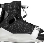 Ronix Ladies Halo Wake Boot 2024 - Black wake boot with a textured pattern on the upper and a white logo on the side.