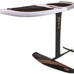 Ronix - Mod 84 Wakefoil with 29" Shadow Mast is shown from a side angle, featuring a sleek black mast and a white foil.