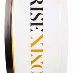 Ronix Ladies Rise Wakeboard 2024 - White wakeboard with a black and yellow logo on top.