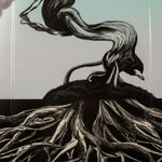 Ronix Supreme Wakeboard 2024 - A black wakeboard with a white logo and text on its top side.