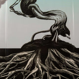 Ronix Supreme Wakeboard 2024 - A black wakeboard with a white logo and text on its top side.