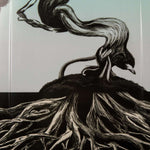 Ronix Supreme Wakeboard 2024 - A black wakeboard with a white logo and text on its bottom side.