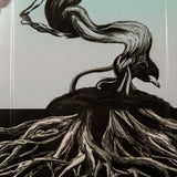 Ronix Supreme Wakeboard 2024 - A black wakeboard with a white logo and text on its bottom side.