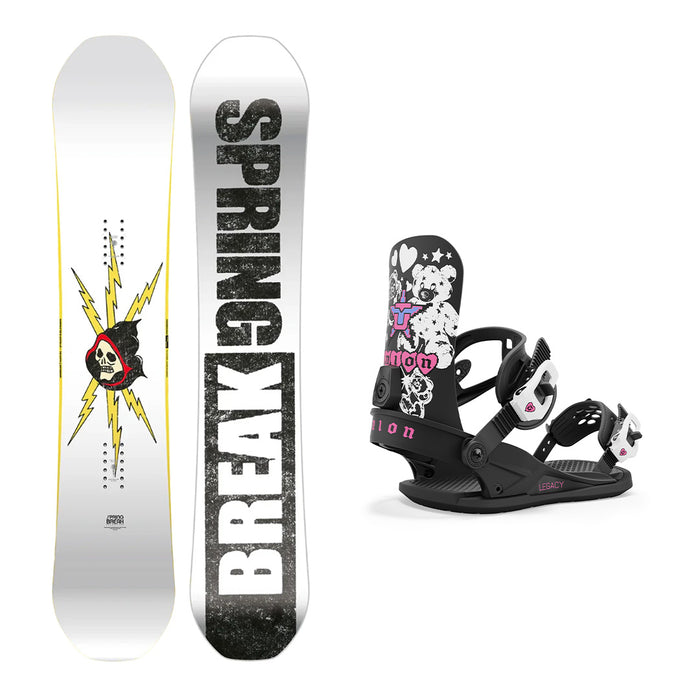 CAPiTA Spring Break Resort Twin Snowboard with Union Women's Legacy Snowboard Bindings 2025