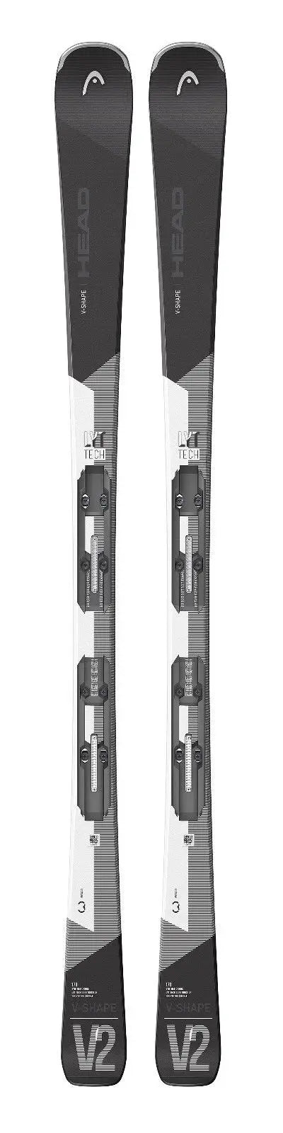 V-SHAPE V2 / SLR PRO 10 2022 - A black and white ski with a distinctive "V" shape logo on top.