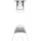 V-SHAPE V2 / SLR PRO 10 2022 - White bindings with silver hardware and a textured plastic base.