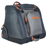Athalon Pro's Choice Boot Bag / Backpack - A black backpack with a zippered front pocket and two side pockets, featuring an orange logo on the top.