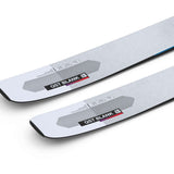 Salomon Junior's QST Blank Team Ski 2023 - A white ski with a black stripe down the middle and a red logo on the tip.