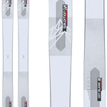 Salomon Junior's QST Blank Team Ski 2023 - White ski with gray geometric pattern and white Salomon logo on top.