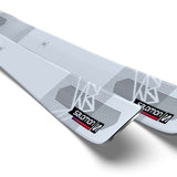 Salomon Junior's QST Blank Team Ski 2023 - A white ski with a black logo and red lettering on the top of the blade.