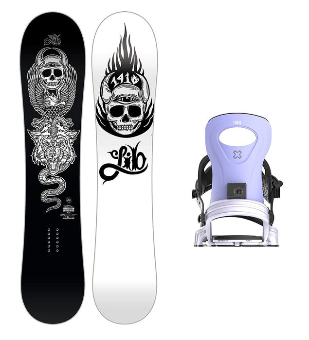 Lib Tech Jamie Lynn Short Wide Snowboard with Women's Bent Metal Metta Snowboard Binding 2025