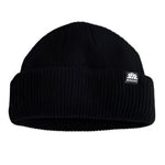 Autumn Shorty Double Roll Beanie 2025 - A black beanie with a small white logo on the front, featuring a sunburst design and the word "AUTUMN" in bold letters.