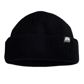Autumn Shorty Double Roll Beanie 2025 - A black beanie with a small white logo on the front, featuring a sunburst design and the word "AUTUMN" in bold letters.
