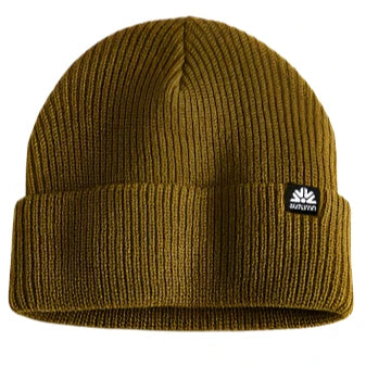 Autumn Simple Beanie 2025 - A simple, solid-colored beanie with a ribbed texture and a small logo on the front.