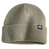 Autumn Simple Beanie 2025 - A light gray beanie with a small black tag on the front featuring white text that reads "AUTUMN".