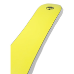 Arbor Single Snowboard 2026 - A bright yellow snowboard with a black logo featuring an arched tree in a circle at the top of the board.