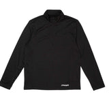 Spyder Charger 1/2 Zip Top 2025 - A black, long-sleeved pullover with a zippered front and collar.