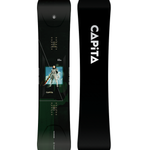 CAPiTA Super DOA Snowboard 2026 - A black snowboard with a white logo at the top and a blue rectangle in the middle featuring an astronaut.