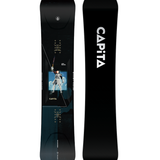 CAPiTA Super DOA Snowboard 2026 - A black snowboard with a white and red graphic of an astronaut in space.