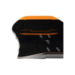 Arbor Terrapin Rocker Snowboard 2025 - A black snowboard with a white logo and orange accents on top.