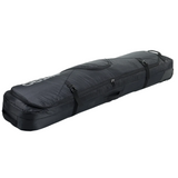 Nitro Tracker Wheelie Snowboard Bag - A black snowboard bag with a white logo on top and two zippered pockets, one at the front and another at the back.