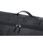 Nitro Tracker Wheelie Snowboard Bag - A black snowboard bag with a handle on top and two zippers, one at the front and another at the back.