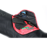 Nitro Tracker Wheelie Snowboard Bag - Black snowboard bag with a red interior and black zipper.