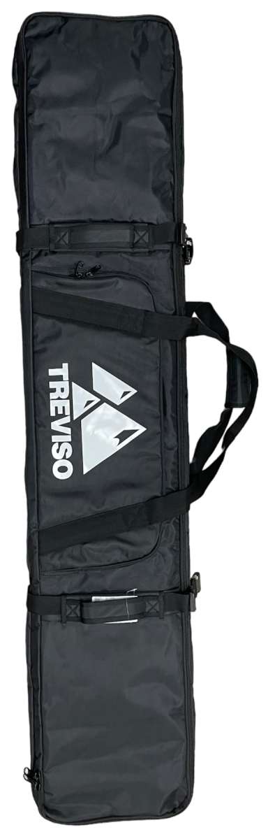 Treviso Snowboard Sleeve 2024 - Black snowboard sleeve with white logo on front and zipper closure.