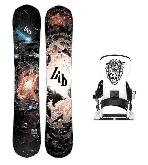 Lib Tech T Rice Pro Snowboard with Bent Metal Transfer Snowboard Binding 2025