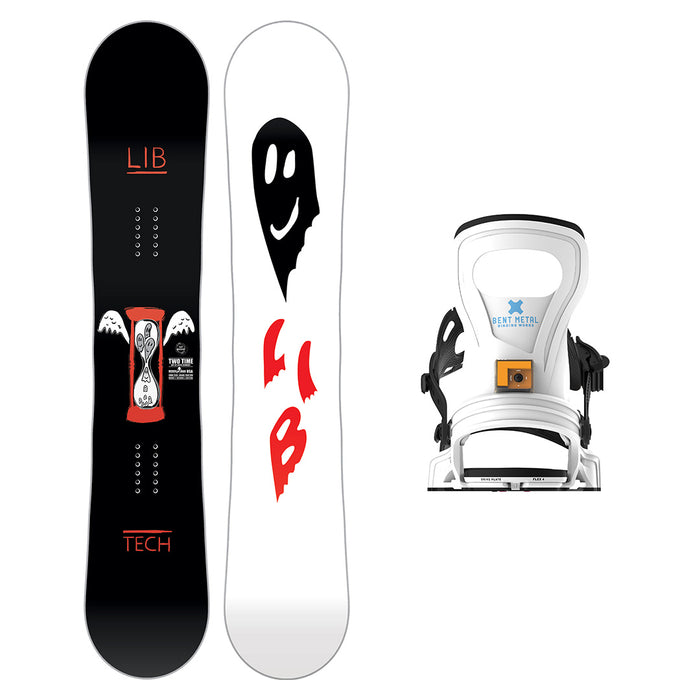 Lib Tech Women's Two Time Snowboard with Bent Metal Women's Beam Snowboard Binding 2025