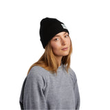 Coal Uniform Mid Knit Beanie 2025 - A black beanie with a white rectangular logo on the front.