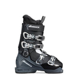Nordica Women's Sportmachine 65 Ski Boots 2025 - Black ski boot with white lettering and silver buckles.