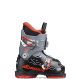 Nordica Junior's Speed Machine 2 Ski Boots 2025 - Black ski boot with red accents and white lettering on the side.