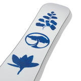 Arbor Women's Veda Snowboard 2026 - A white snowboard with a blue logo on top of it.
