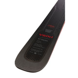 Volkl M7 Mantra Skis 2025 - Black skis with red accents and a distinctive white stripe on top.