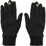 Volcom 91 GORE-TEX Mittens - Black mittens with a gold logo on top of each mitten.