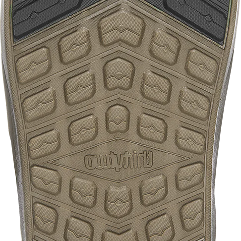 ThirtyTwo Women's Lashed Double BOA X Volcom Snowboard Boot 2025 - Black snowboard boot with a textured pattern on the toe and heel areas.